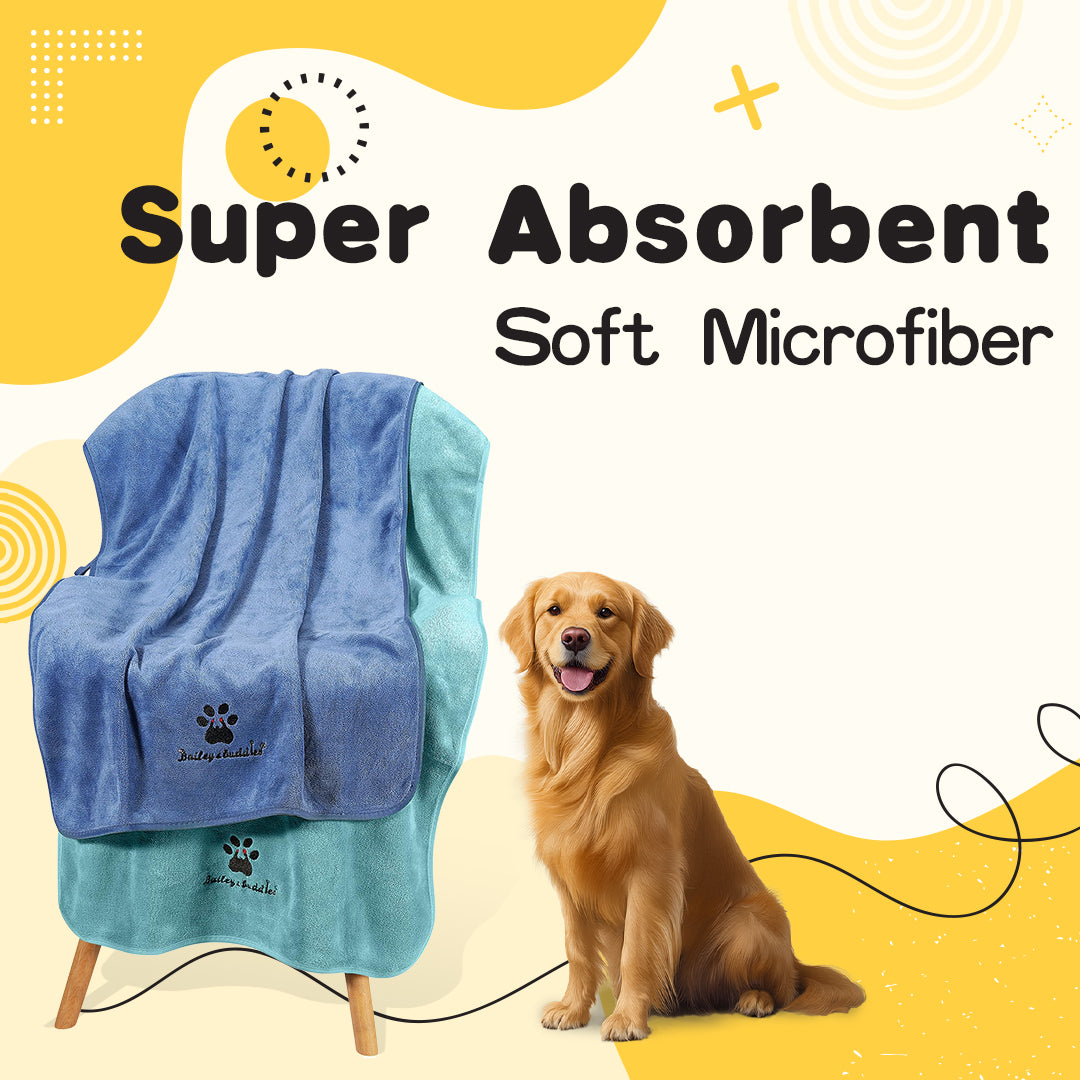 Quick Dry Dog Towel - Ultra-Absorbent & Fast-Drying