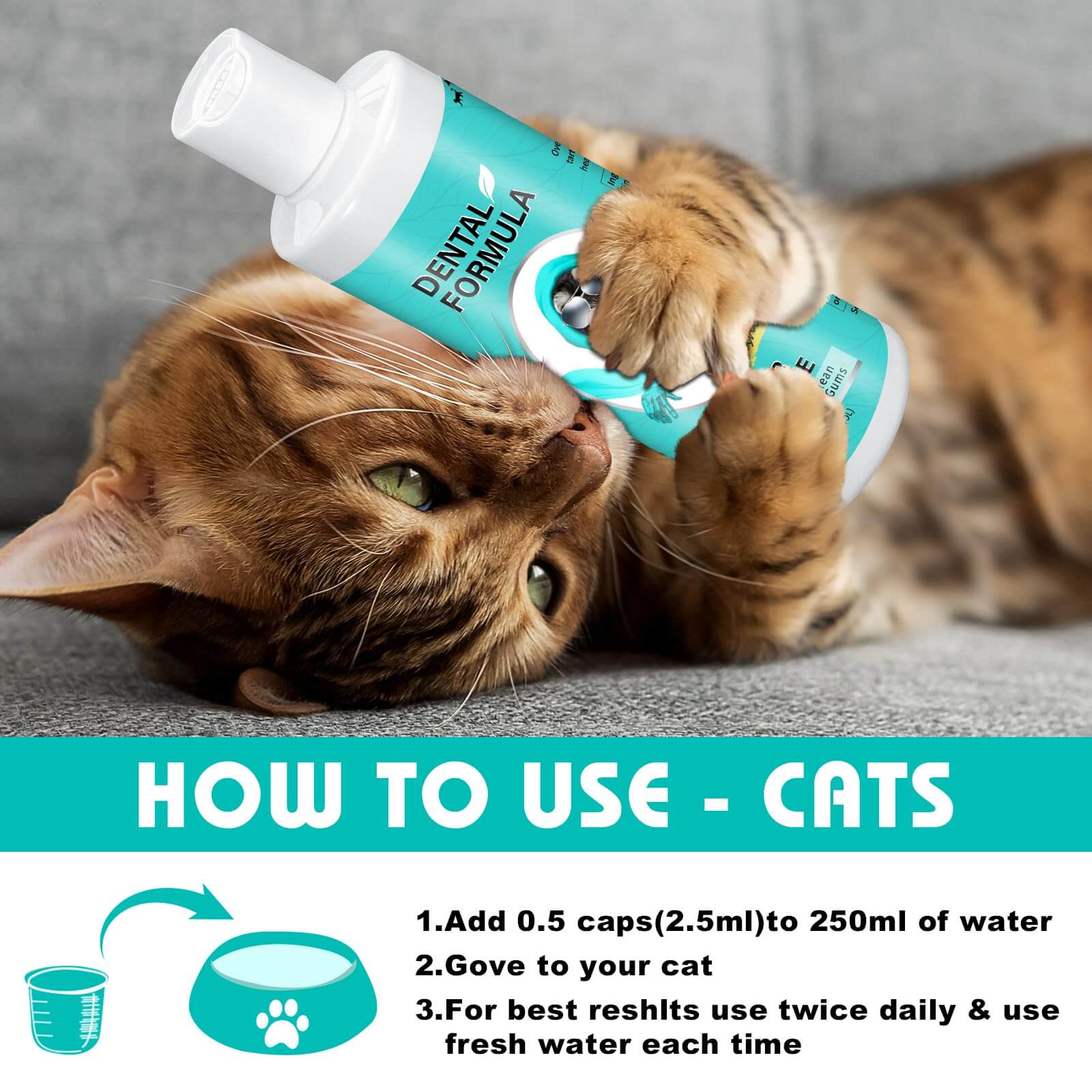 Dental Formula Water Additive for Dogs & Cats