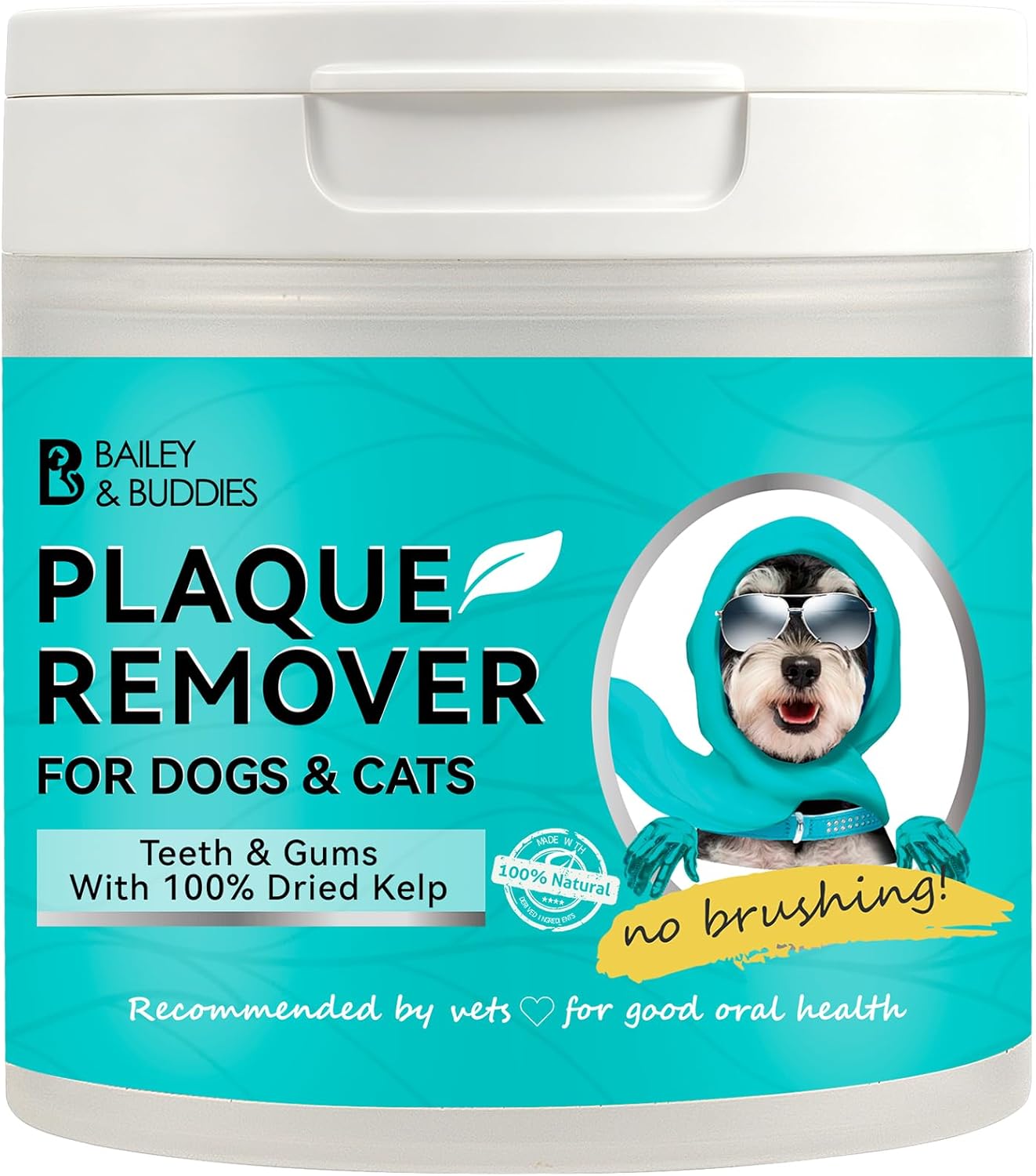 Bailey & buddies Dog & Cat Dental Powder with Irish Seaweed & Probiotics