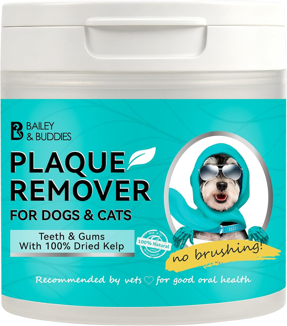 Bailey & buddies Dog & Cat Dental Powder with Irish Seaweed & Probiotics