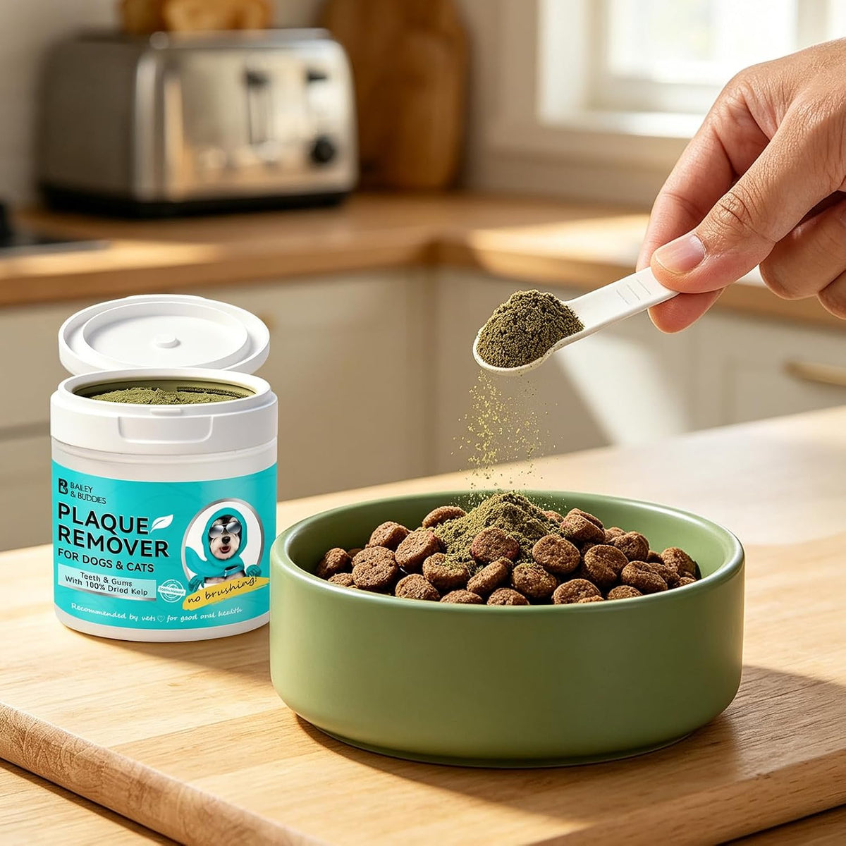 Bailey & buddies Dog & Cat Dental Powder with Irish Seaweed & Probiotics