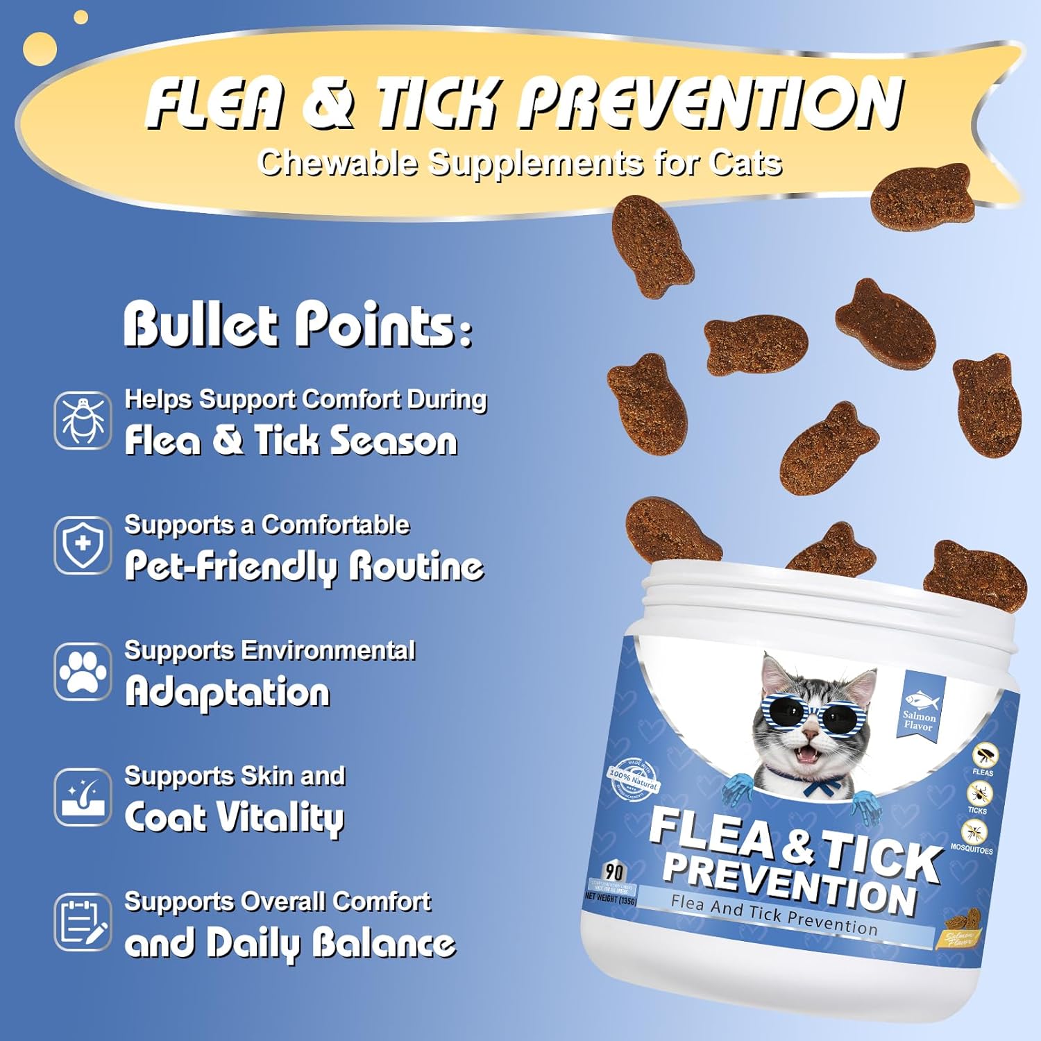 natural flea and tick prevention chews for cats