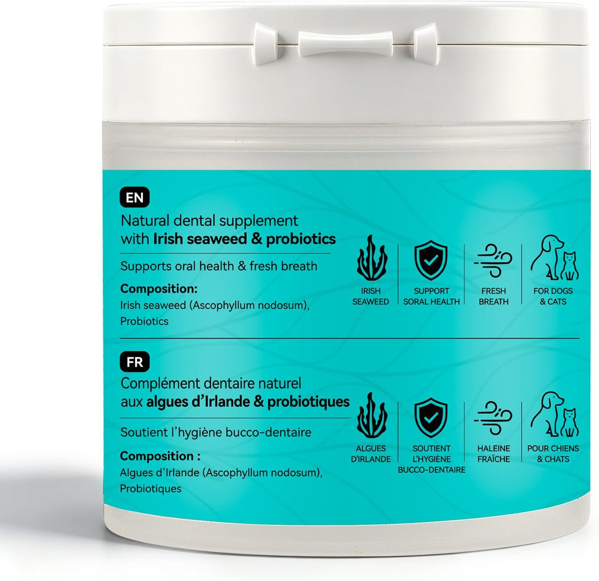 Bailey & buddies Dog & Cat Dental Powder with Irish Seaweed & Probiotics