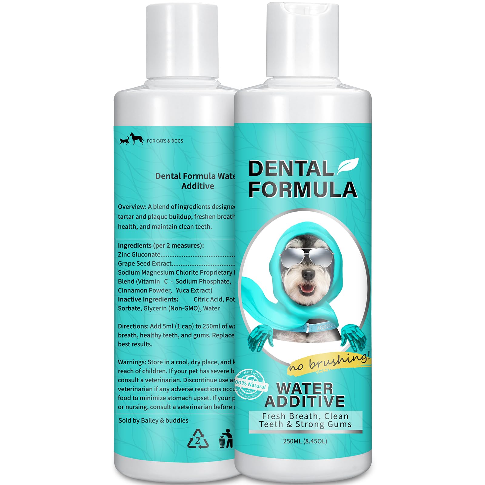 Dental Formula Water Additive For Dogs & Cats  Clean Teeth