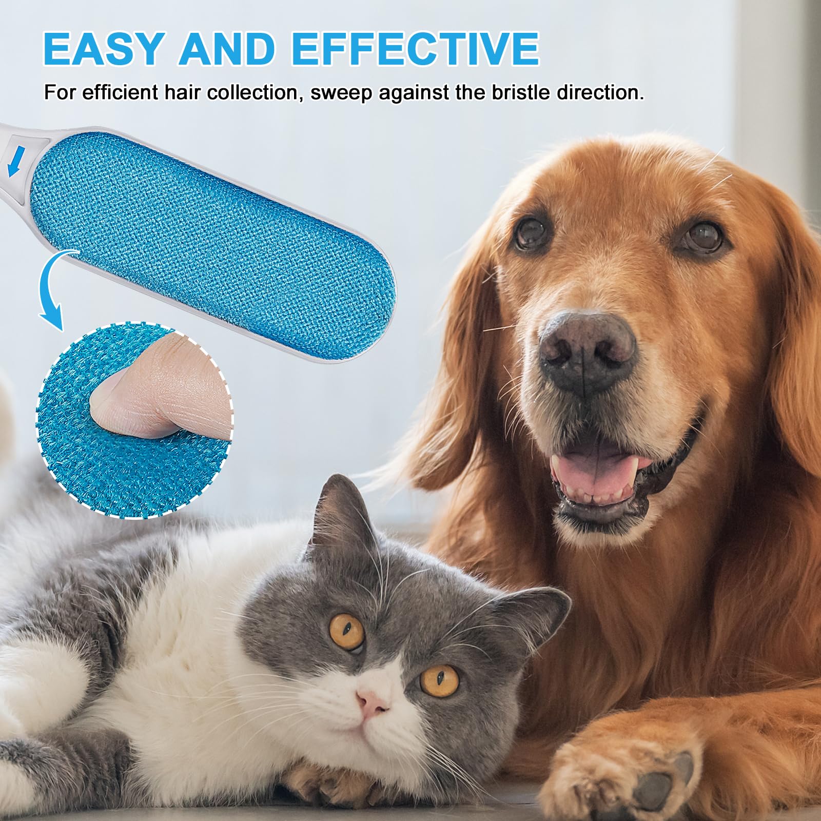 Pet Hair Remover Brush for Cats & Dogs